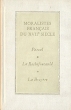 Moralistes francais du XVII-e siecle Антология Букинистическое издание Сохранность: Хорошая Издательство: Прогресс, 1967 г Твердый переплет, 392 стр Язык: Французский Тираж: 7200 экз Формат: 74x90/32 (~110x175 мм) инфо 6987s.
